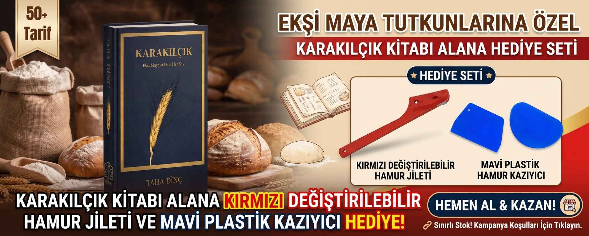 KARAKILÇIK KİTABI ALANA DEĞİŞTİRİLEBİLİR HAMUR JİLETİ VE 2'Lİ KAZIYICI HEDİYE