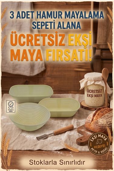 3 Adet Mayalama Sepeti Alana Ekşi Maya Hediye