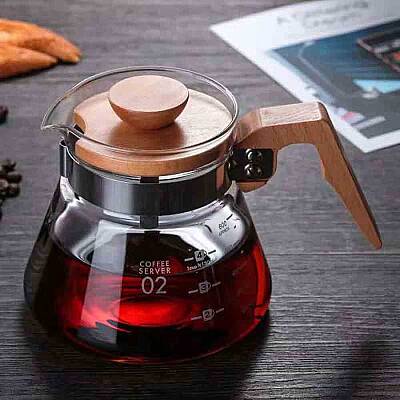 Ahşap Kahve Sürahisi & Potu 600 ml - 3