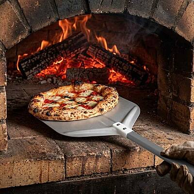 Alüminyum Eco Kısa Saplı Kare Pizza Küreği (33x33x50 cm) - 3