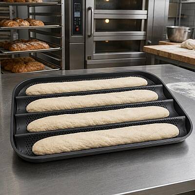 Teflon Kaplamalı Baget Ekmek Tepsisi GN 1/1 32,5×53 cm - 5