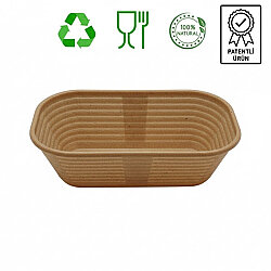 Oval Bio Ekmek Hamur Mayalama Sepeti 25x14x9 cm - DincKitchen