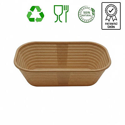 Oval Bio Ekmek Hamur Mayalama Sepeti 25x14x9 cm - 1