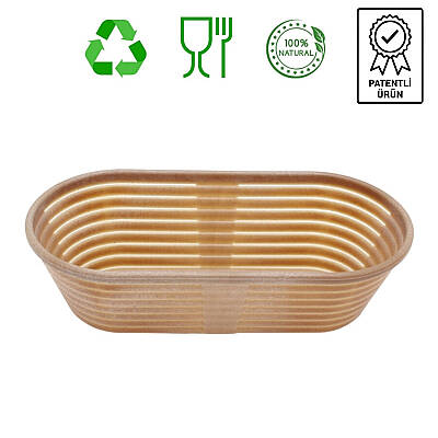 Oval Bio Ekmek Hamur Mayalama Sepeti 26x12x7,5 cm - 1