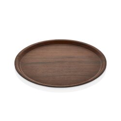 Kaydırmaz Ceviz Yuvarlak Servis Tepsi Ø 33 cm - KÜLSAN