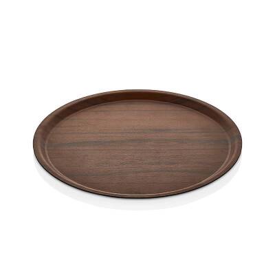 Kaydırmaz Ceviz Yuvarlak Servis Tepsi Ø 33 cm - 1