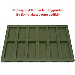 Ciabatta Ekmek Pişirme Tavası 12 Gözlü 40x60 cm - Dinc Kitchen