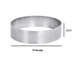 Delikli Tart Kalıbı 9 cm 3 adet - 2
