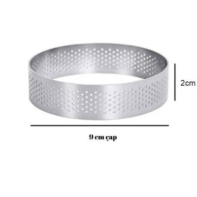 Delikli Tart Kalıbı 9 cm 3 adet - 2