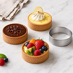 Delikli Tart Kalıbı 6 cm 8’li Set - 2