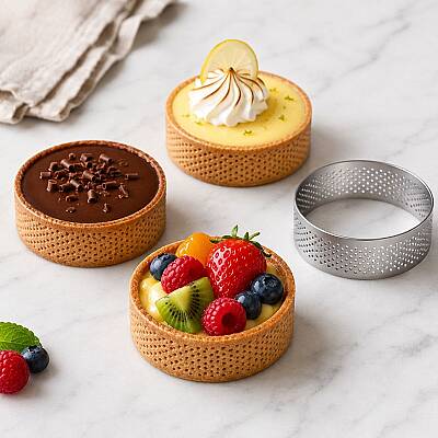 Delikli Tart Kalıbı 6 cm 8’li Set - 2