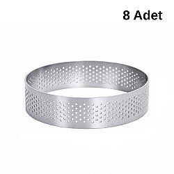 Delikli Tart Kalıbı 6 cm 8’li Set - DincKitchen