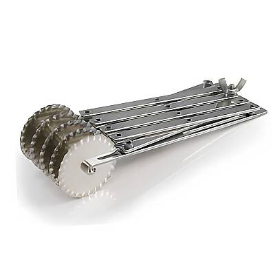 5’li Ayarlı Hamur Kesici Rulet Paslanmaz Çelik 22 cm - 3