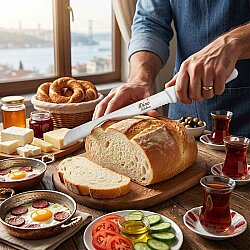 Paslanmaz Çelik Dişli Ekmek Bıçağı 21 cm - 5
