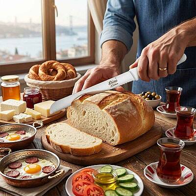 Paslanmaz Çelik Dişli Ekmek Bıçağı 21 cm - 5