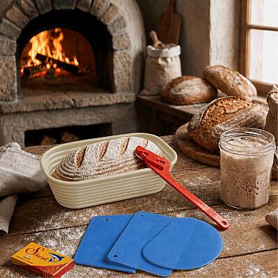 Ekmek Yapım Seti 22 cm Oval Sepetli - 3
