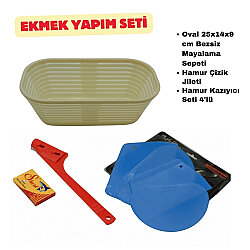 Ekmek Yapım Seti 25 cm Oval Sepetli - DİNC KİTCHEN