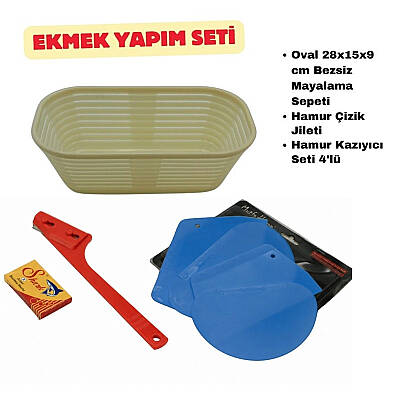 Ekmek Yapım Seti 28 cm Oval Sepetli - 1