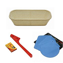 Ekmek Yapım Seti 30 cm Oval Bezli Sepetli - 2