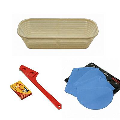 Ekmek Yapım Seti 30 cm Oval Bezli Sepetli - 2