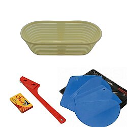 Ekmek Yapım Seti 32 cm Oval Bezli Sepetli - 2
