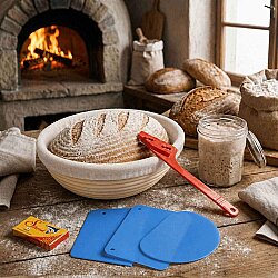 Ekmek Yapım Seti 22 cm Yuvarlak Bezli Sepetli 100 gr Ekşi Mayalı - 2