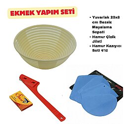 Ekmek Yapım Seti 20 cm Yuvarlak Sepetli - DİNC KİTCHEN