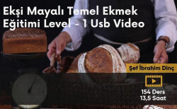 Ekşi Mayalı Temel Ekmek Eğitimi Level - 1 Usb Video 