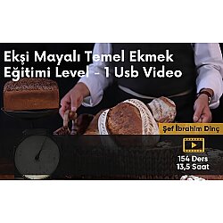 Ekşi Mayalı Temel Ekmek Eğitimi Level - 1 Usb Video - MUTFAK KİTAP