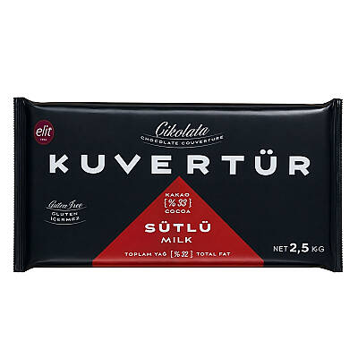 Elit Sütlü Kuvertür Çikolata %33 Kakao - 1