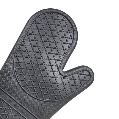 Tekli Siyah Slikon Fırın Eldiveni (42 cm) - 3