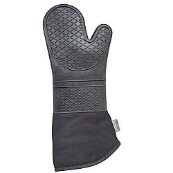 Tekli Siyah Slikon Fırın Eldiveni (42 cm) - VARDI (1)