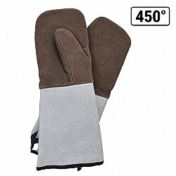 Premium Çiftli Deri Fırın Eldiveni (43 cm) - Guardini (1)