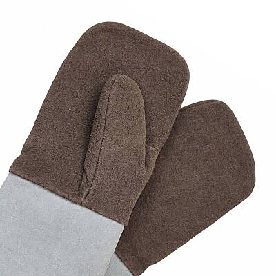 Premium Çiftli Deri Fırın Eldiveni (43 cm) - 3