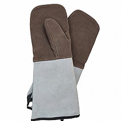 Premium Çiftli Deri Fırın Eldiveni (43 cm) - 4