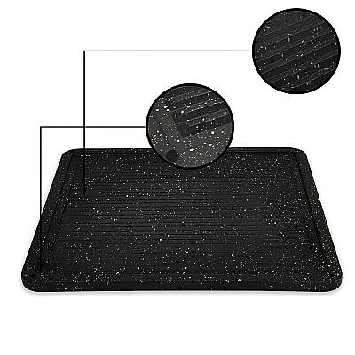 Granit Kaplama Döküm Fırın Taşı ve Izgara 35×35 cm - 4