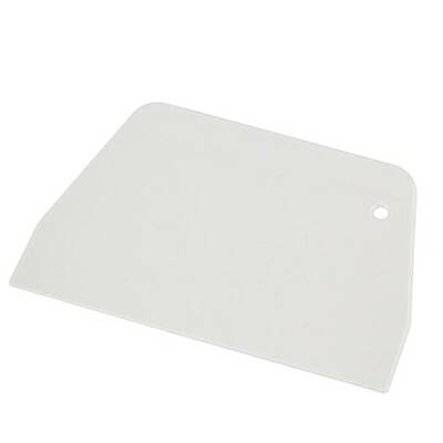 Plastik Dikdörtgen Hamur Kazıyıcı Beyaz 15,5x10 cm - 1