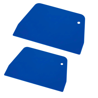 Plastik Hamur Kazıyıcı Dikdörtgen Mavi 2'li Set - 1