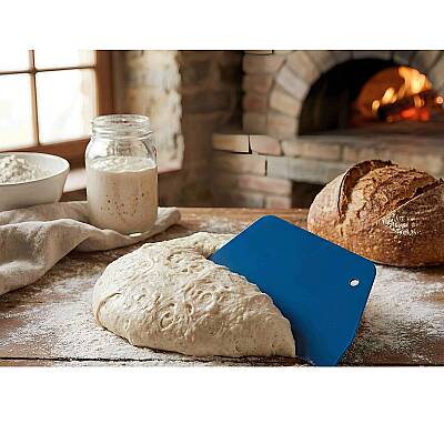 Dinc Kitchen Plastik Hamur Kazıyıcı Dikdörtgen Mavi 2'li Set - 3