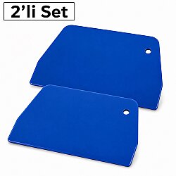 Plastik Hamur Kazıyıcı Dikdörtgen Mavi 2'li Set - DincKitchen