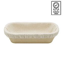 Oval Ekmek Hamur Mayalama Sepeti Bezli 30x13,5x8,5 cm - DİNC KİTCHEN