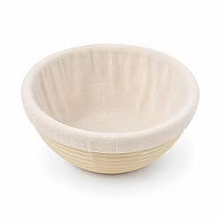 Yuvarlak Ekmek Hamur Mayalama Sepeti- Bezli 25x9 cm 