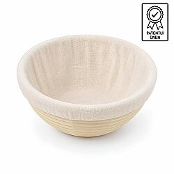 Yuvarlak Ekmek Hamur Mayalama Sepeti Bezli 22x9 cm - DİNC KİTCHEN