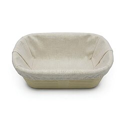 Oval Ekmek Hamur Mayalama Sepeti- Bezli 28x15x9 cm 
