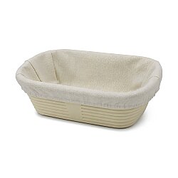 Oval Ekmek Hamur Mayalama Sepeti- Bezli 28x15x9 cm - 3