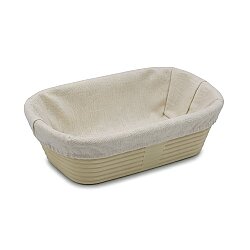 Oval Ekmek Hamur Mayalama Sepeti Bezli 25x14x9 cm - 2