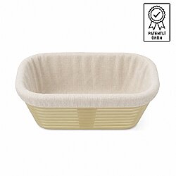 Oval Ekmek Hamur Mayalama Sepeti Bezli 25x14x9 cm - DİNC KİTCHEN