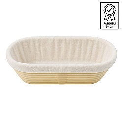 Oval Ekmek Hamur Mayalama Sepeti Bezli 32,5x15x9,5 cm - DİNC KİTCHEN