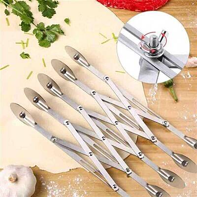 Dinç Kitchen 5'li Ayarlı Hamur Kesici Rulet Paslanmaz Çelik - 2