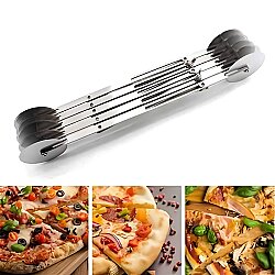 Dinç Kitchen 5'li Ayarlı Hamur Kesici Rulet Paslanmaz Çelik - 5